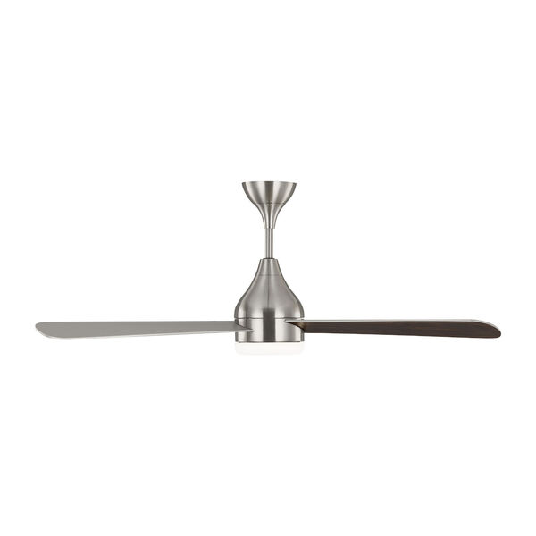 Streaming Smart Brushed Steel 52-Inch Indoor/Outdoor Integrated LED Ceiling Fan with Remote Control and Reversible Motor, image 5