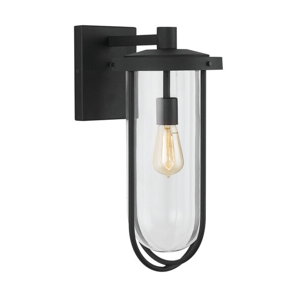 Corbin Black Eight-Inch One-Light Outdoor Wall Lantern, image 5