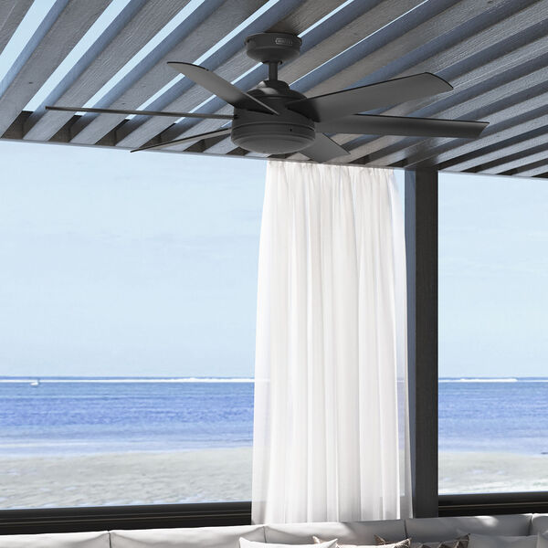 Jetty Matte Black 52-Inch Outdoor Ceiling Fan with Wall Control, image 5