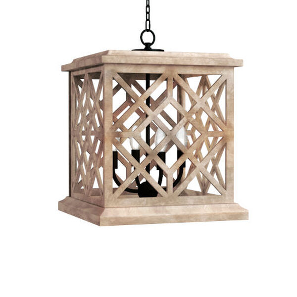 Chatham Four-Light Wood Lantern Pendant, image 1