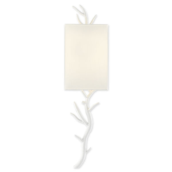 Baneberry Gesso White One-Light Wall Sconce, Left, image 1