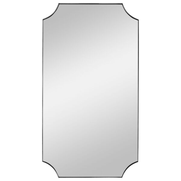 Lennox Polished Nickel Scalloped Corner Mirror, image 2