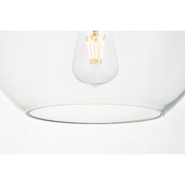 Baxter Brass Eight-Inch One-Light Plug-In Pendant, image 4