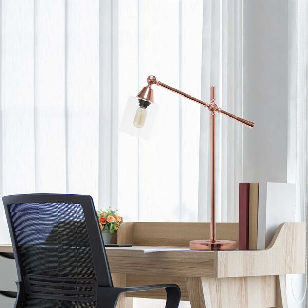 Studio Loft Rose Gold One-Light Desk Lamp, image 6