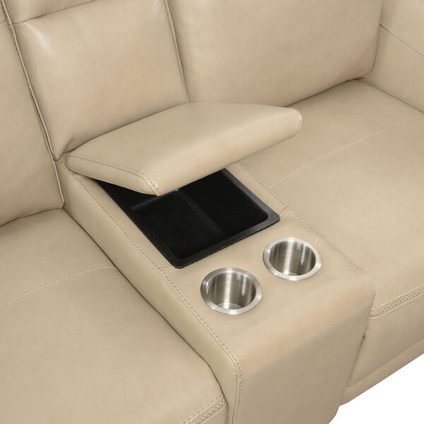 Doncella Sand Power Reclining Console Loveseat, image 2