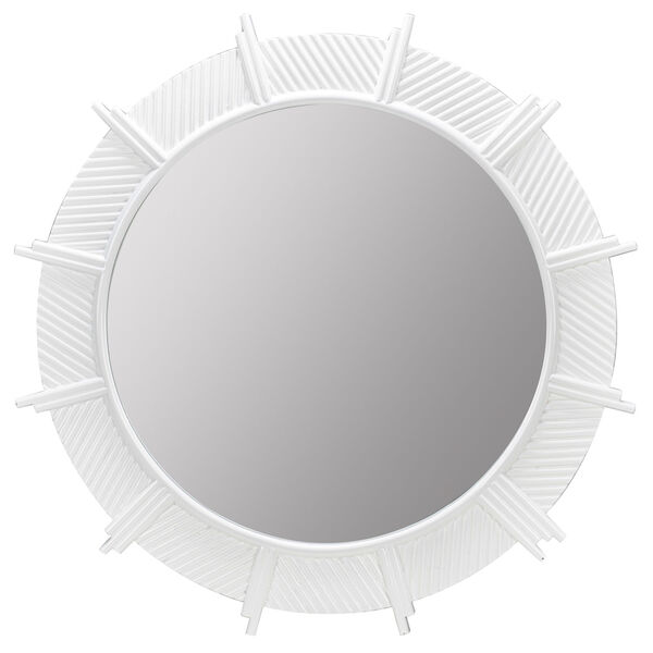 Shanna Glossy White 32-Inch x 32-Inch Wall Mirror, image 2