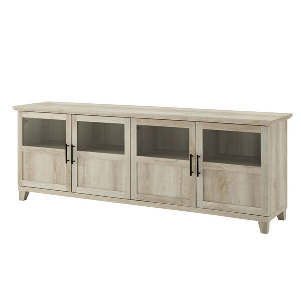 Goodwin White Oak TV Console with Four Panel Door, image 2