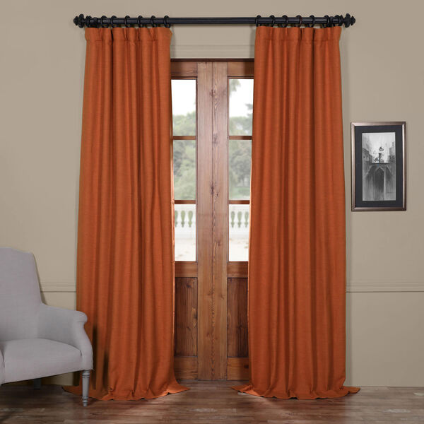 Persimmon Orange 50 x 108-Inch Blackout Curtain, image 1