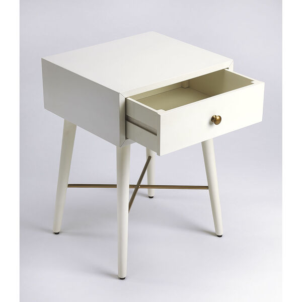Delridge White and Gold End Table, image 2