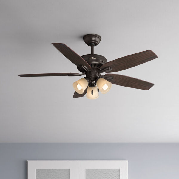 Newsome Premier Bronze 52-Inch Three-Light Fluorescent Adjustable Ceiling Fan, image 7