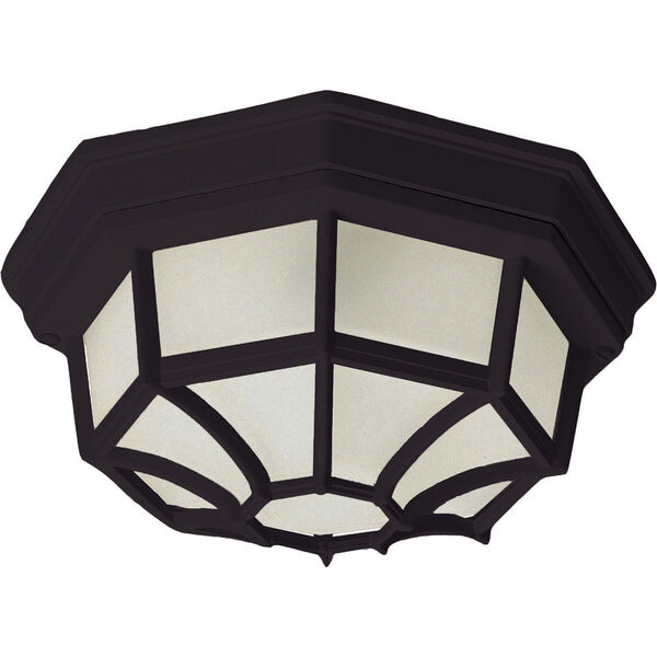 Crown Hill Black Two-Light Outdoor Flushmount, image 1