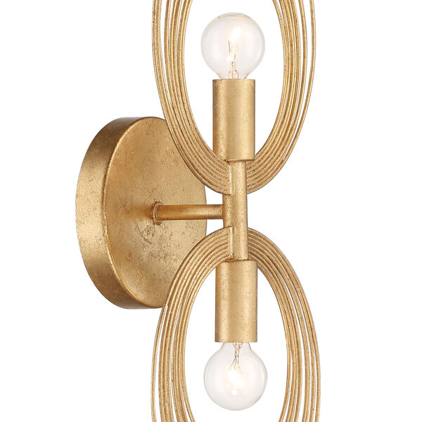 Doral Renaissance Gold 8-Inch Two-Light Wall Sconce, image 2