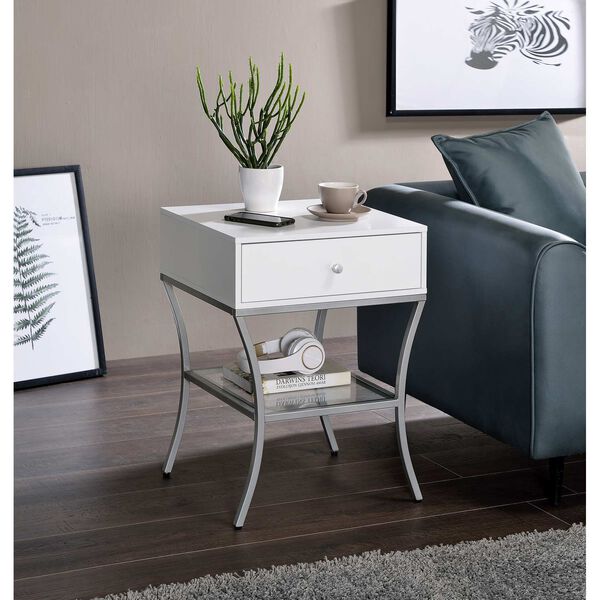 Crosby Snow and Silver End Table, image 1
