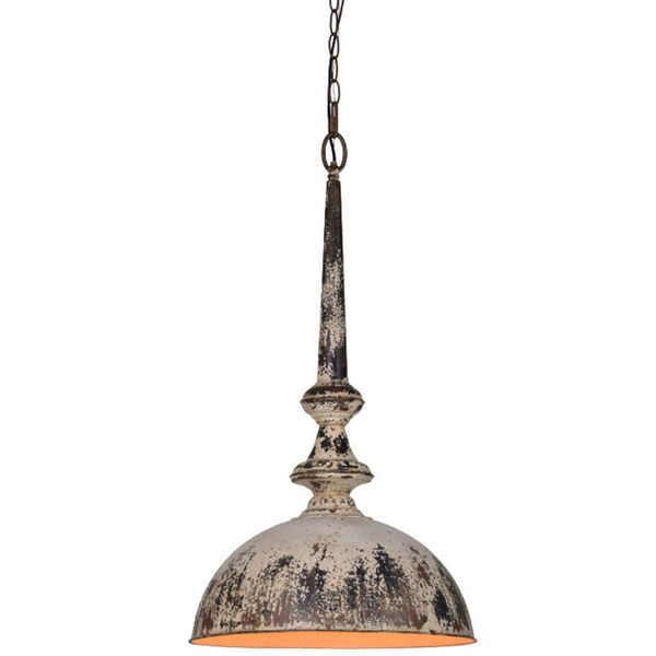 Lena Cream and Dusky Brown 28-Inch One-Light Pendant, image 1