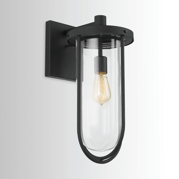 Corbin Black Eight-Inch One-Light Outdoor Wall Lantern, image 3