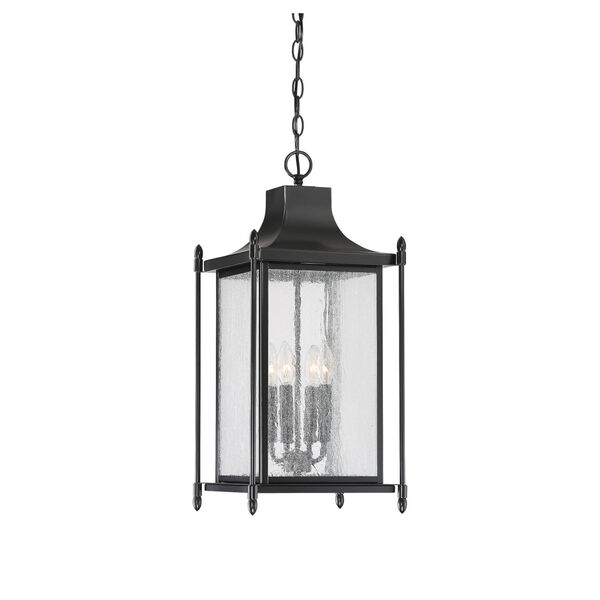 Dunnmore Black Four-Light Outdoor Hanging Lantern, image 1