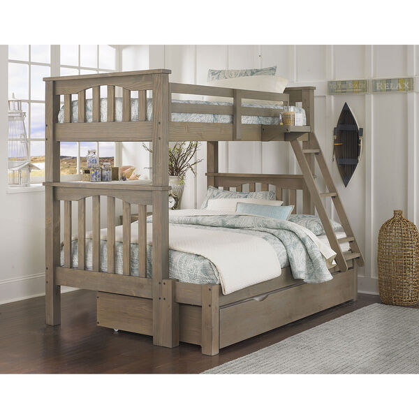Highlands Driftwood Harper Twin Over Full Bunk Bed with Trundle, image 1