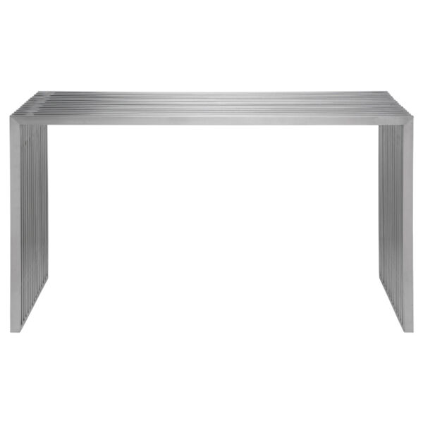 Amici Brushed Silver Console Table, image 2