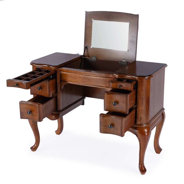 Charlotte Olive Ash Vanity Desk with Storage, image 3