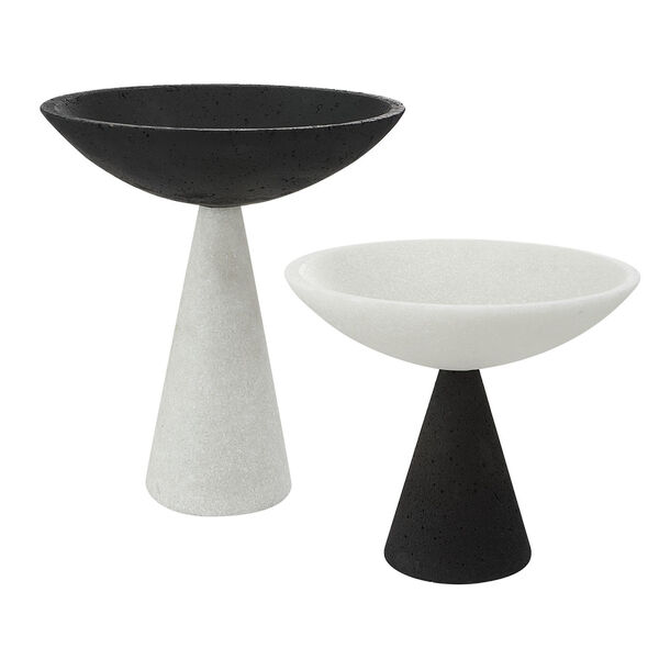 Antithesis Pedestal Marble Bowl, Set of 2, image 1