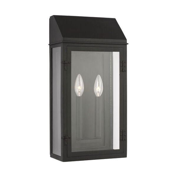 Hingham Textured Black 10-Inch Two-Light Outdoor Wall Sconce, image 2
