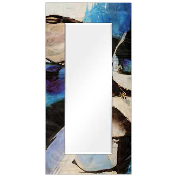 Motivos Blue 72 x 36-Inch Rectangular Beveled Floor Mirror, image 6