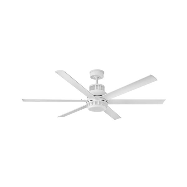 Draftsman Matte White 60-Inch LED Ceiling Fan, image 1