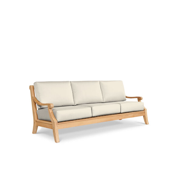 Sonoma Natural Teak Deep Seating Four-Piece Outdoor Sofa Set with Sunbrella Canvas Cushion, image 3
