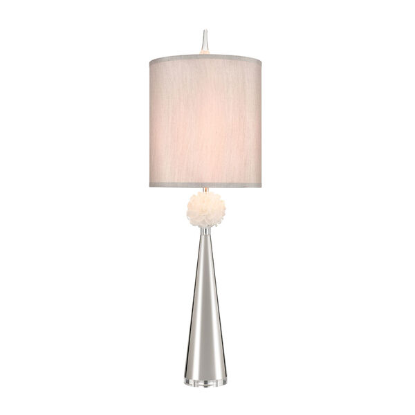 Maiden Polished Nickel and Silver One-Light Table Lamp, image 1