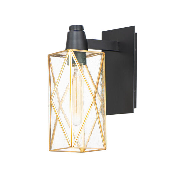 Norfolk Black and Burnished Brass One-Light Outdoor Wall Mount, image 1