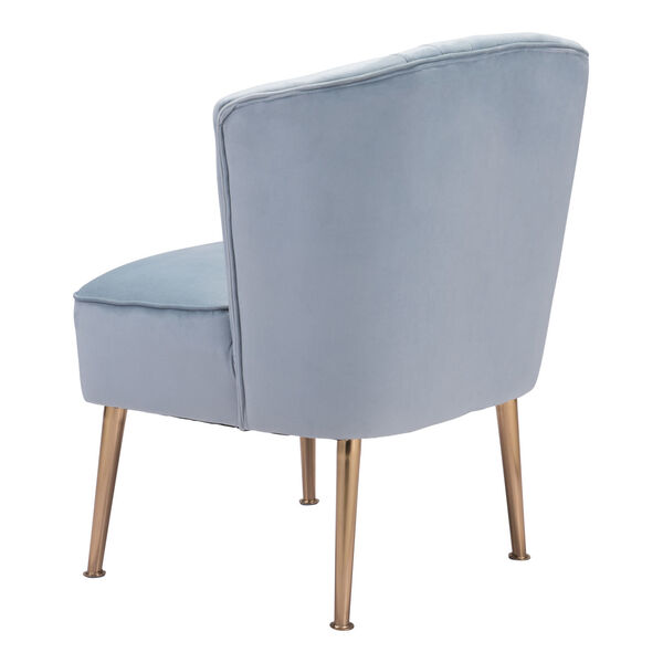 Andes Blue and Gold Accent Chair, image 6