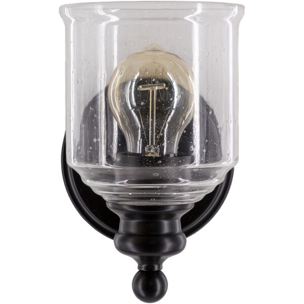Brewer Clear and Black One-Light Wall Sconces, image 1