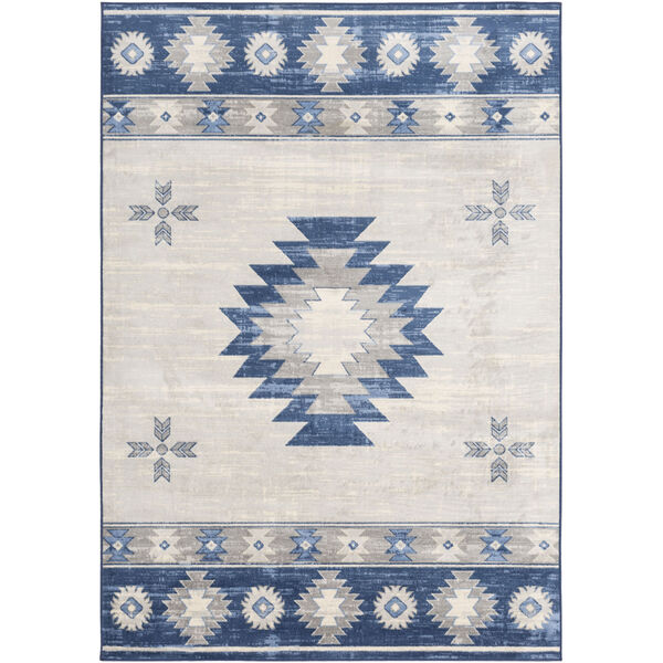 Monaco Navy and Gray Rectangle 4 Ft. 3 In. x 5 Ft. 11 In. Rugs, image 1