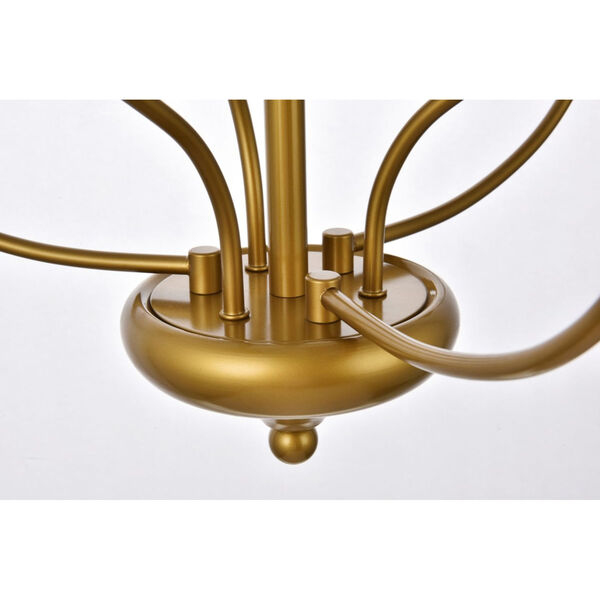 Westley Brass 25-Inch Six-Light Pendant, image 6