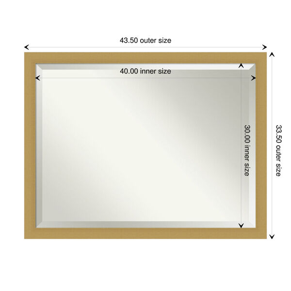 Grace Brushed Gold Wall Mirror, image 3