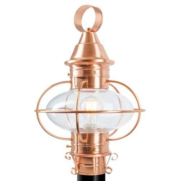 American Onion Copper 14-Inch One-Light Outdoor Post Lantern, image 1