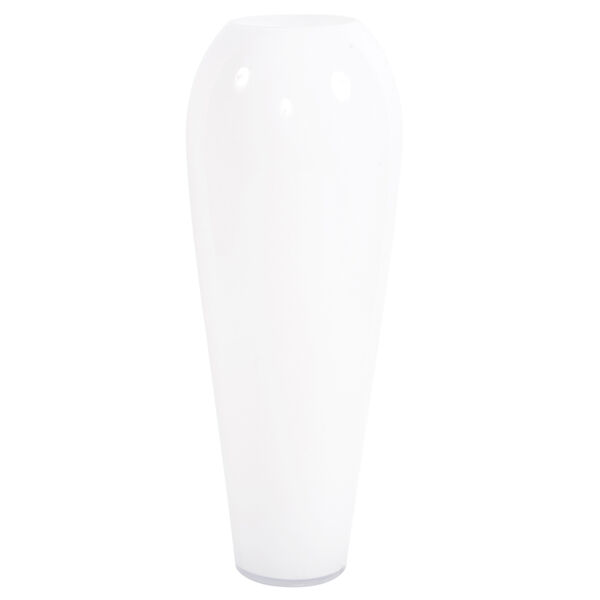 Hand Blown White Glass Oversized Vase - Large, image 1