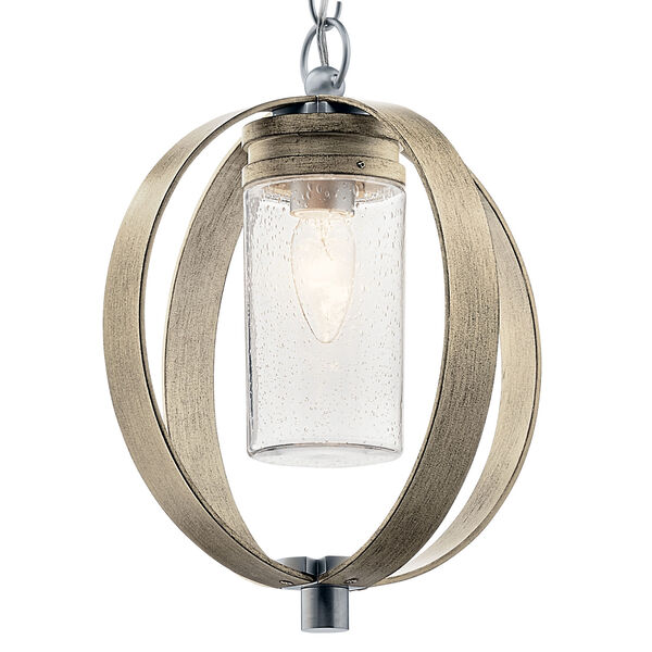 Grand Bank Distressed Antique Gray One-Light Outdoor Pendant, image 3
