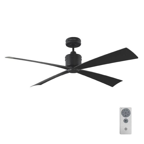 Launceton Midnight Black 56-Inch Indoor Outdoor Ceiling Fan, image 2