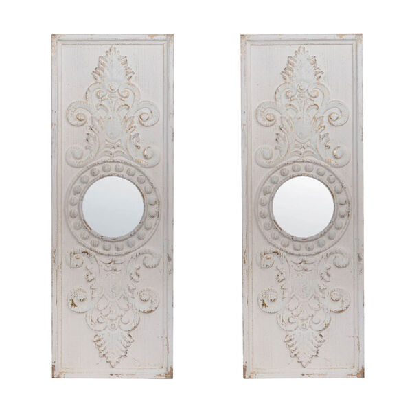Southern Living Antique WHite Decorative Wall Panel ,Set of 2, image 2