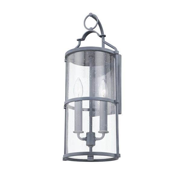 Burbank Weathered Zinc Two-Light Outdoor Wall Sconce, image 1