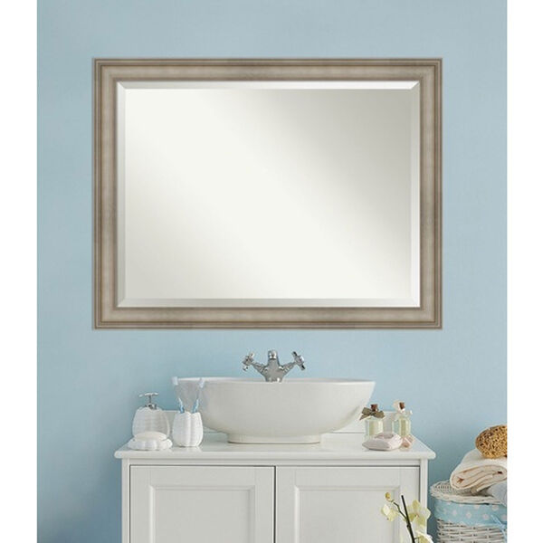 Mezzanine Antique Silver 45-Inch Bathroom Wall Mirror, image 5