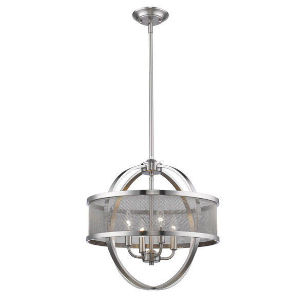 Colson Pewter Four-Light Chandelier, image 3