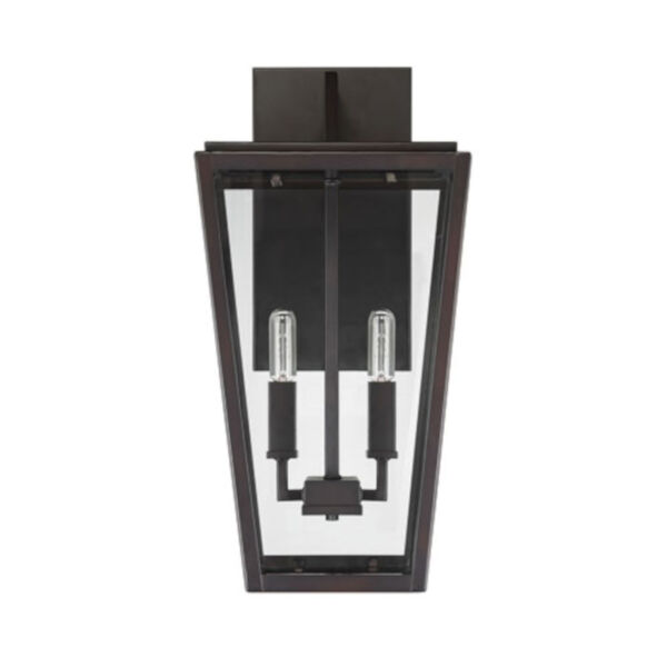 Uptown English Bronze Two-Light Outdoor Wall Sconce, image 2