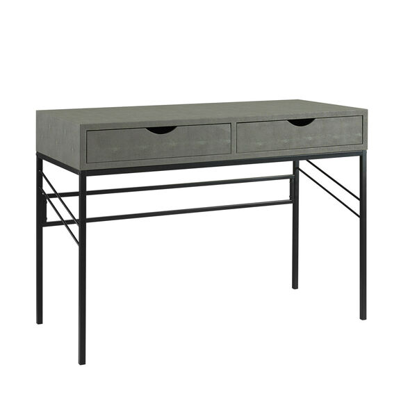 Vetti Gray and Black Two Drawer Desk, image 1