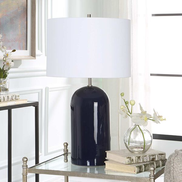 Castor Navy Blue Dome One-Light Table Lamp, image 4