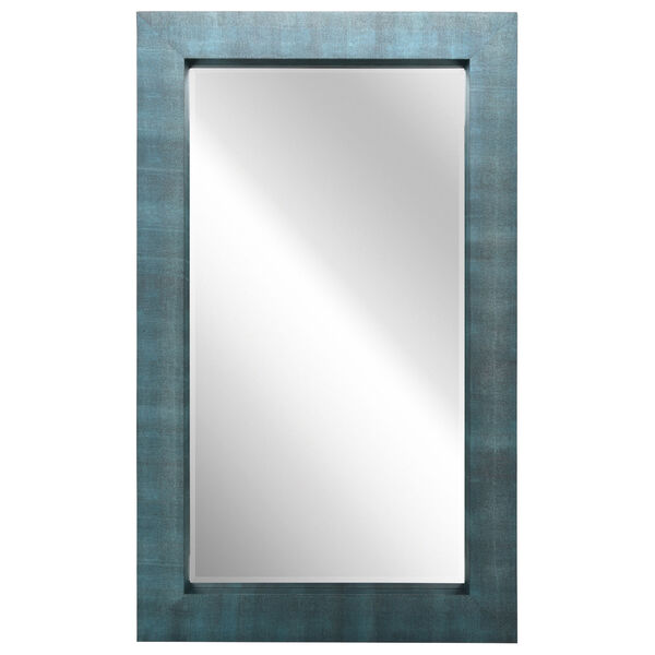 Shagreen Blue 80 x 48-Inch Beveled Floor Mirror, image 2