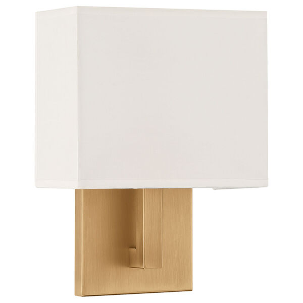 Mid Town Brass-Antique and Satin Rectangular One-Light LED Wall Sconce, image 5