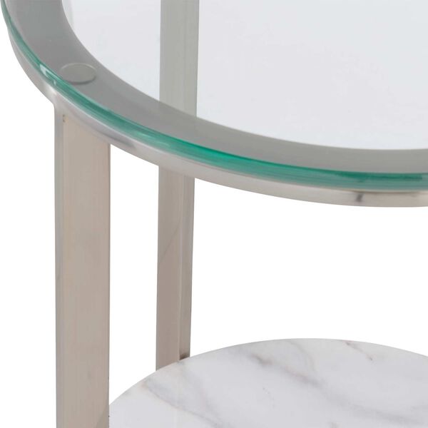 Lafayette Beige and Stainless Steel Accent Table, image 5