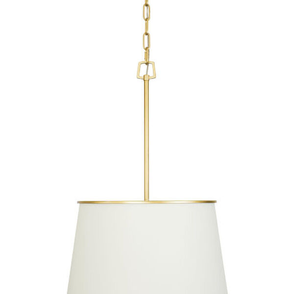 Coco Matte White and French Gold Nine-Light Foyer Pendant, image 5